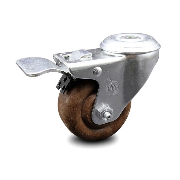 3.5 Inch High Temp Glass Filled Nylon Bolt Hole Caster with Total Lock Brake SCC